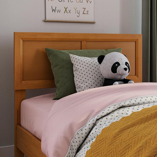 AFI, Sophia Adjustable Modern Twin Wood Headboard, Light Toffee