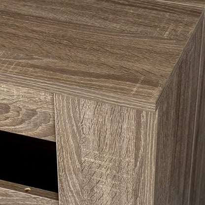 Extendable Console Table, Brown MDF Wood, 118" Dining/Desk, Space-Saving Design, Versatile for Home/Office, Easy Assembly. Perfect for Any Environment.