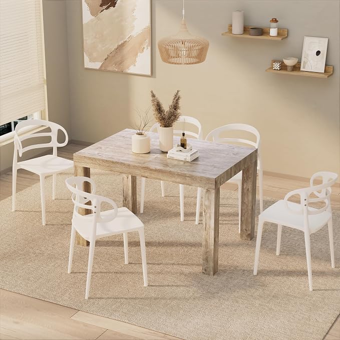Mobili Fiver, First Extendable Table, 47.2(78.7) x31.5 in, Oak, for 6-8 People, Expandable Dining Table for Kitchen, Living Room, Italian Furniture