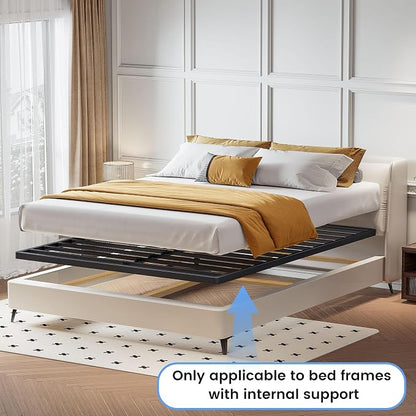 Superay 2 Inch King Box Spring Low Profile, Heavy Duty Metal Box Spring Bed Base, Bunkie Board Bed Slat Replacement, Mattress Foundation, Easy Assembly, Noise Free