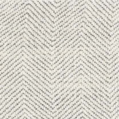 HomePop 24" Large Round Storage Ottoman - Cream Chevron Woven