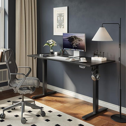Agilestic Electric Standing Desk, 40 x 24 Inches Height Adjustable Desk, Sit Stand up for Work Office Home, Ergonomic Rising Computer Table with Memory Preset, Black