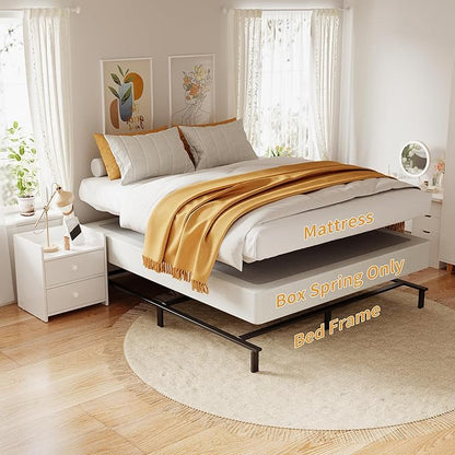 OSASET Queen Box Spring, 7 Inch Box Spring for Queen Bed, 3000 lbs Heavy Duty Metal Frame Mattress Foundation with Fabric Cover, Easy Assembly-Noise Free