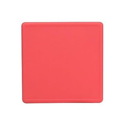 EMMA + OLIVER 24" Square Red Plastic Height Adjustable Activity Table