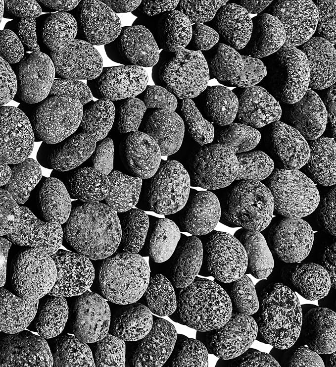 Black Lava Rocks & Fire Glass for Fire Pit - 1/2 to 1 inch 20 lbs - Gas Fireplace Rocks - Decorative Lava Stone Volcanic Rock for Outdoor & Indoor Gas Fireplace