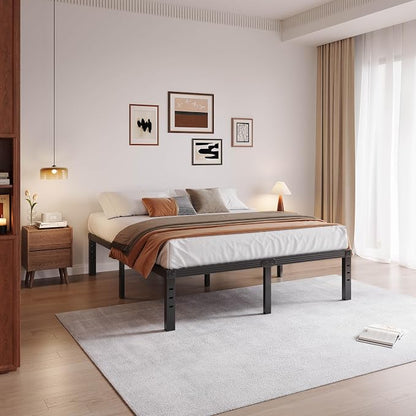 Full Size Bed Frame 18" Tall Heavy Duty Metal Platform Bed Frame,Sturdy Steel Frame,No Box Spring Needed,Noise-Free,Easy Assembly