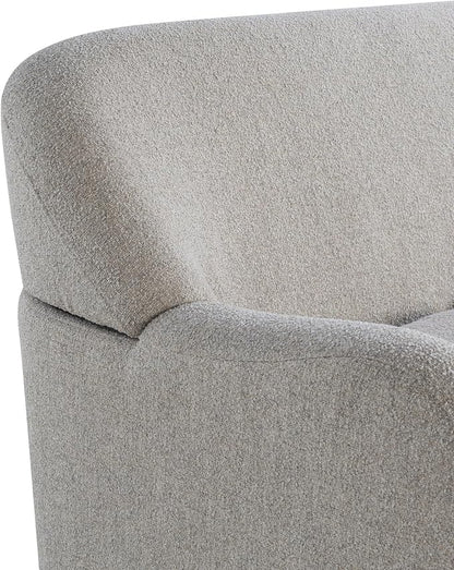 Studio Living® Jennifer 57.1" Loveseat, Modern Style, Pocket Coil Comfort, Natural Wood Legs, Boucle Fabric, Pebble