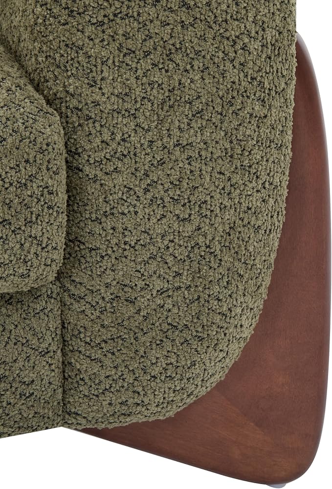 Christopher Knight Home Almad 2 Pieces Sofa Couch Set, Cozy 3-Seater Sofa and Loveseat for Living Room, Upholstered Couch Chair, Soft Seating Lounge Sofa with Wood Frame, Boucle Fabric, Olive Green