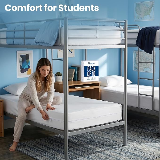 Utopia Bedding Waterproof Mattress Protector Full XL Size (Pack of 10), Zippered Mattress Encasement Bed Bug and Dust Mite Proof, Absorbent Six-Sided Mattress Cover