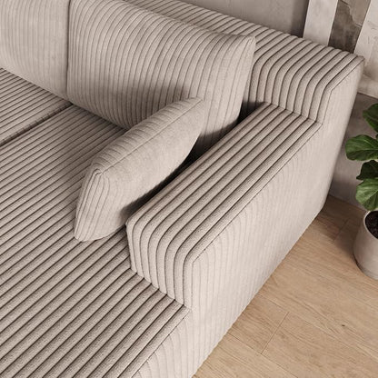 124 Inch Oversized Boneless Sectional Sofa Cloud Couch for Living Room - Symmetrical U Shaped Modular Couches Set with Double Chaise, No Assembly Floor Compression Sofa & Couch