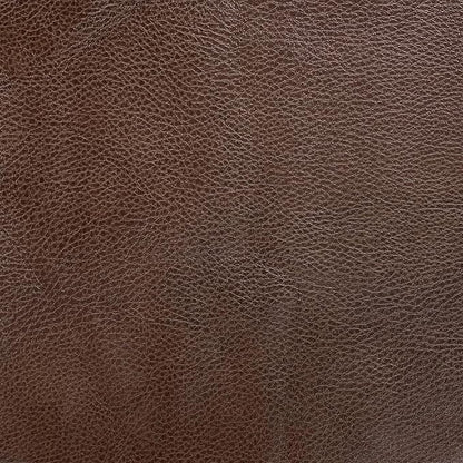 HomePop 18" Square Storage Ottoman - Brown Faux Leather