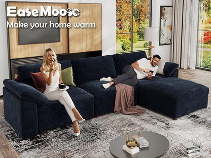 EASE MOOSE L Shape Sectional Sofa, Oversized Deep Seat Modular Sofa