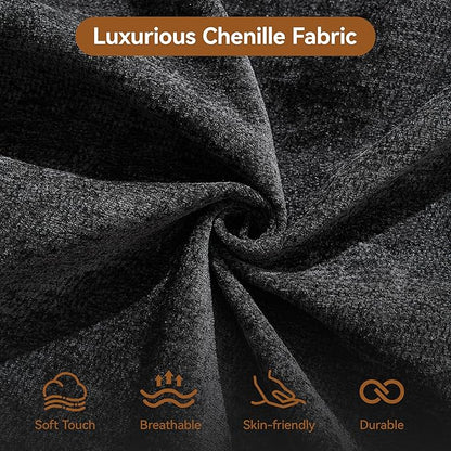 110''Modular Sectional Couches for Living Room, Cloud Boneless Compressed Sofa Right Facing Chaise, Oversized L Shaped 4 Seater Memory Foam Sofa, No Assembly, Chenille Black