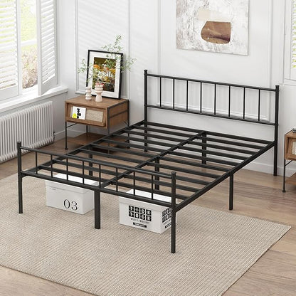 DIIYIV King Metal Bed Frame,Steel Slat Support,Noise Free,Easy Assembly | King Size Bed,Mattress Foundation,Underbed Storage,No Box Spring Needed