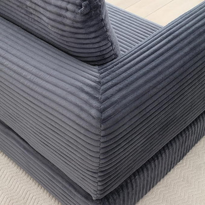 82-Inch Foldable Loveseat Boneless Cloud Couch, Modern Compressed Foam Daybed Floor Mattress Sleeper Sofa, 2-in-1 Boneless Convertible Sofa in a Box,No Assembly Required