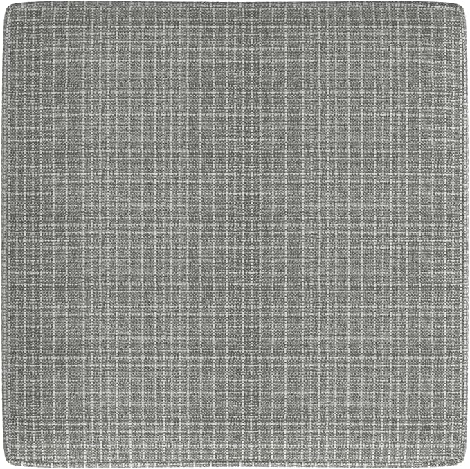 HomePop 18" Classic Square Storage Ottoman - Sage Mini Grid Pattern