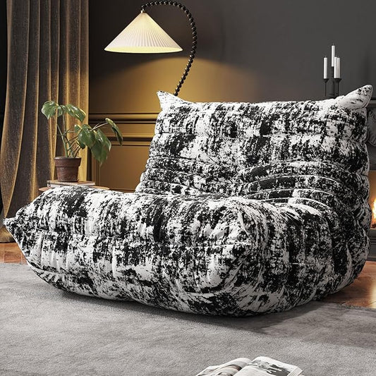 WHGBJA Bean Bag Chair for Adults, Lazy Bean Bag Sofa for Bedroom, Living Room, Reading, Gaming Floor Sofa Chair, Boneless, Comfy