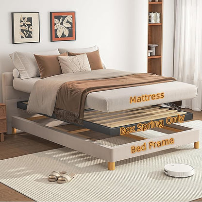 VIPSHOW 2 Inch Wood Slat Twin Box Spring with Round Corners - 3000 lbs Capacity, Low Profile Bed Slat Replacement Bunkie Board with Metal Frame, Noise-Free, Easy Assemble, Black