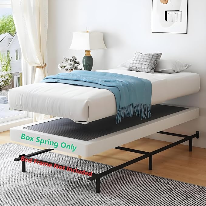 Vaciwe 8 Inch King Size Box Spring, Heavy Duty Metal Mattress Foundation with Easy Clean Fabric Cover, Noise Free,Easy Assembly.