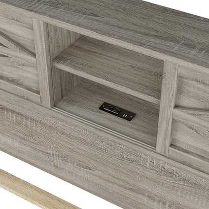 3 Pieces Bedroom Furniture Set Full Size Bed Frame with Storage Headboard and Charging Station, Farmhouse Platform Bed Frames with Nightstand and Dresser, for Bedroom, Living Room (Gray, Full)