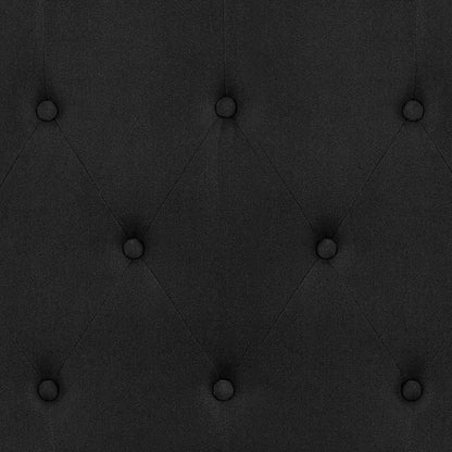 EMMA + OLIVER Tufted Upholstered Queen Size Headboard in Black Fabric