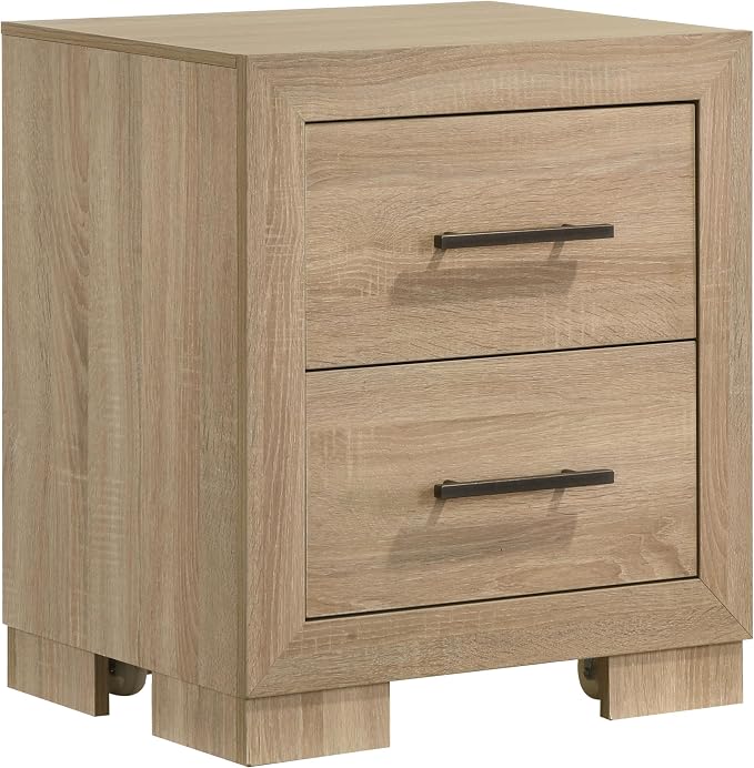 Coaster Home Furnishings - Arielle - Wood - 5-Piece Bedroom Set with Storage Bed, Tufted Headboard, Bookcase Panels and Transitional Style - Bedroom - Eastern King Size - Light Oak - 223111KE-S5