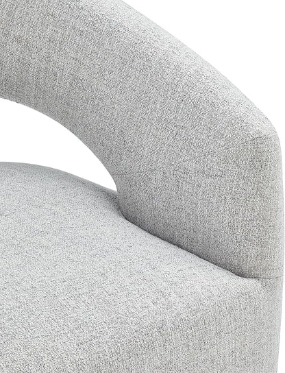KISLOT Upholstered Dining Chairs with Casters Modern Barrel Armchair with Rollers for Diningroom Bedroom Livingroom Reading Room,Milk