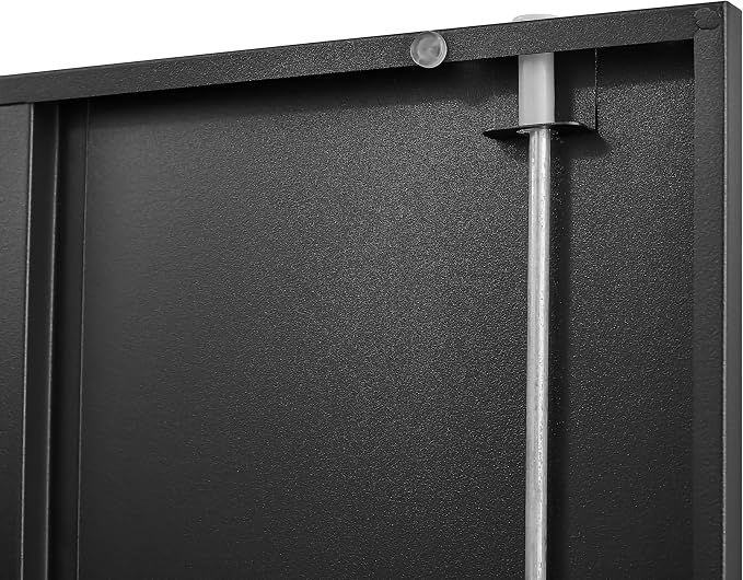 Metal Garage Storage Cabinet with Lock, 71" Tall Steel Storage Locker with 4 Adjustable Shelves, Heavy Duty Metal Cabinet for Garage, Office, Home, 31.5”W × 16.5”D, Black