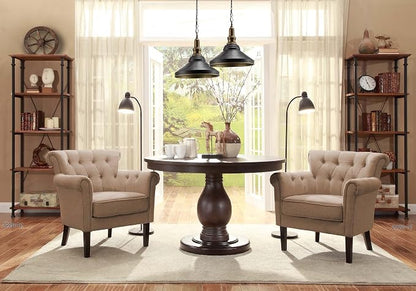 HOMELEGANCE Factory Metal Frame Writing Desk, Rustic Brown