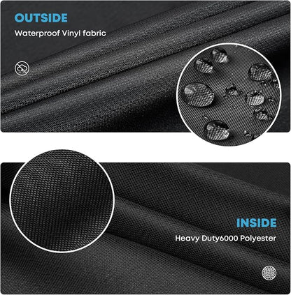 Stanbroil 60 Inch Rectangle Fire Pit Cover for Outdoor Patio Gas Fire Table, Water Resistant Outdoor Patio Fire Pit Cover, Black,(60L x 38W x 24H)