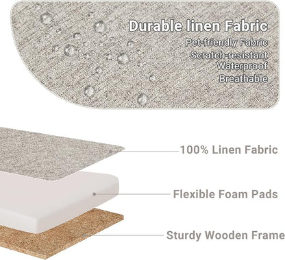 55.5" Fabric Convertible Sofa Bed, Pull Out Sleeper Sofa Bed, Loveseat Couch with Side Pocket, 3 in 1 Convertible Sleeper Sofa Bed for Living Room, Apartment, Bedroom, RV, Light Grey