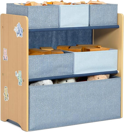 Delta Children - GapKids 6 Bin Toy Organizer - Greenguard Gold Certified, Indigo Blue