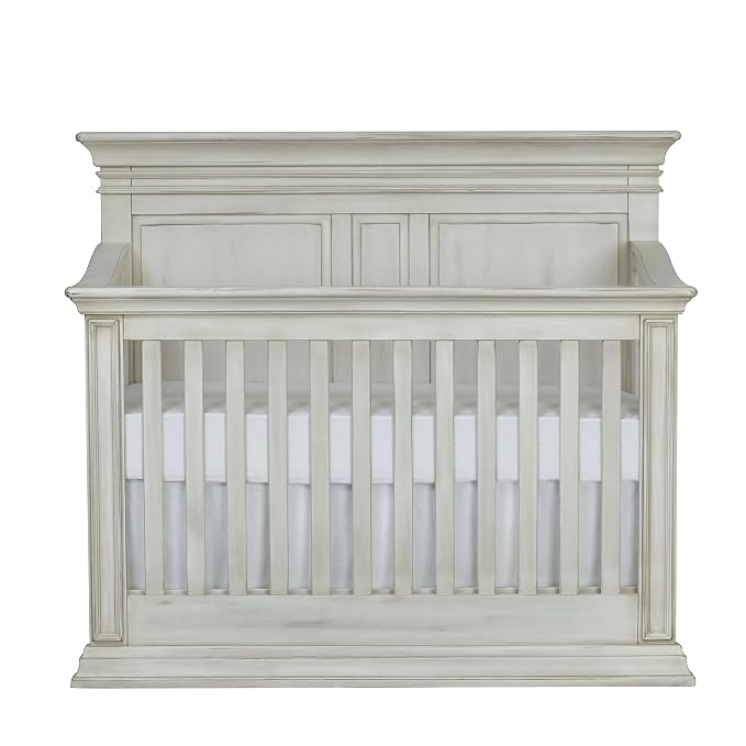 Baby Cache Vienna 4 in 1 Convertible Crib, Antique White
