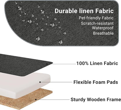 55.5" Fabric Convertible Sofa Bed, Pull Out Sleeper Sofa Bed, Loveseat Couch with Side Pocket, 3 in 1 Convertible Sleeper Sofa Bed for Living Room, Apartment, Bedroom, RV, Black