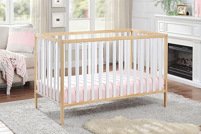 Baby Cache Deux Remi Island 3-in-1 Convertible Baby Crib (Do Re Me) Natural & White