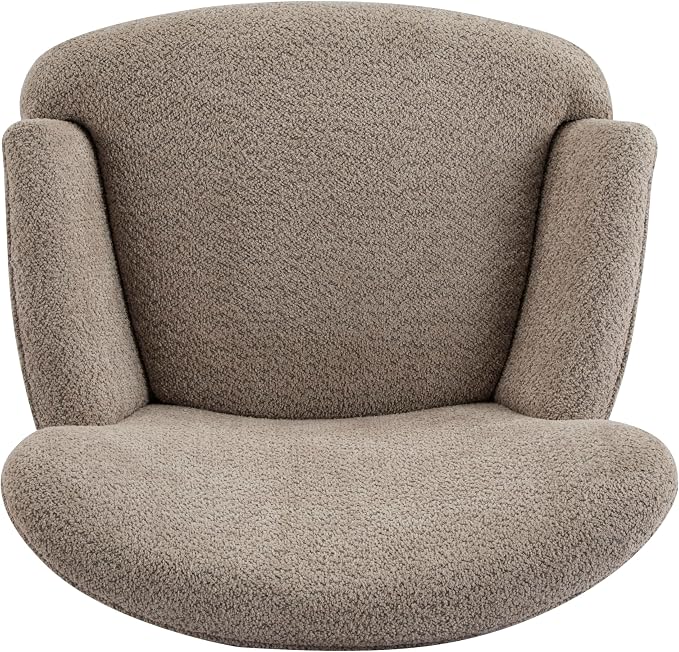 Christopher Knight Home Colby Boucle Upholstered Club Chair, Living Room Accent Chair, Wooden Frame, Flared Armrest, Plush Thick Cushion, Reading Lounge Chair, Space-Saving Furniture, Light Brown