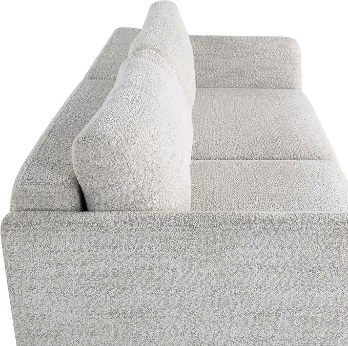 Serta Vail 86" Convertible Sleeper Sofa, Queen Size, Wall-Hugging Dreamglide Mechanism, Dreamcoil Comfort, Boucle Fabric, Ivory