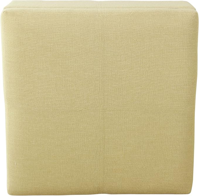 HomePop 28" Woven Square Storage Ottoman - Tan