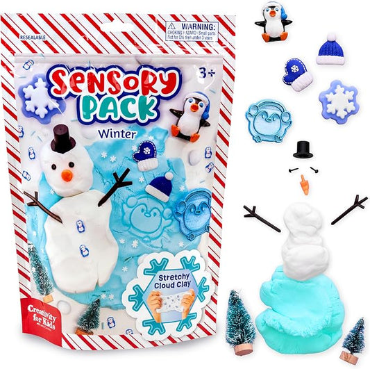 Creativity for Kids Sensory Pack: Winter - Toddler Christmas Crafts | Holiday Crafts for Kids| Sensory Toys for Toddlers, Travel Toys and Stocking Stuffers for Kids (Ages 3+)