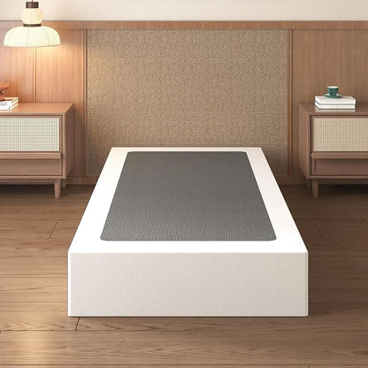 Lutown-Teen 10 Inch Twin Box Spring High Profile, Heavy Duty Metal Box Spring Twin Bed Base with Fabric Cover, Mattress Foundation, Noise Free, Easy Assembly