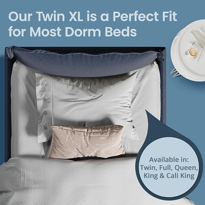 SafeRest Waterproof Twin XL Size Mattress Protector - Fitted with Stretchable Pockets - Machine Washable Cotton Blend Mattress Cover for Bed