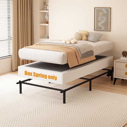 DORITRON 7 Inch Twin Size Box Spring, 1500lbs Heavy Duty Box Spring Twin Bed Base Metal Mattress Foundation, Easy Assembly, Noise Free