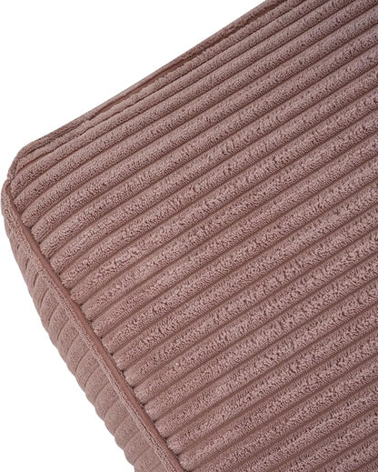 Christopher Knight Home Isa Square Ottoman Footstool, Corduroy Pouf Poufee Footrest Ottoman Large Seat, Modern Side Table for Living Room Bedroom Home Decor, Pink, 30"