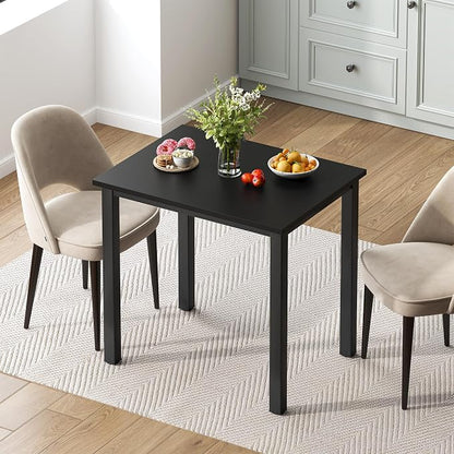 Need Dining Table Small Computer Desk for Home&Office- 31.5" Length Small Writing Desk Gaming Desk Students Laptop Use, Black Desktop & Black Frame AC3CB(80 * 60)