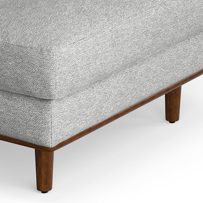 SIMPLIHOME Morrison Right Sectional Sofa in Woven-Blend Recycled Polyester Fabric, Mist Grey, 102-inches Wide, L-Shaped Couch with Right Chaise for the Living Room and Family Room