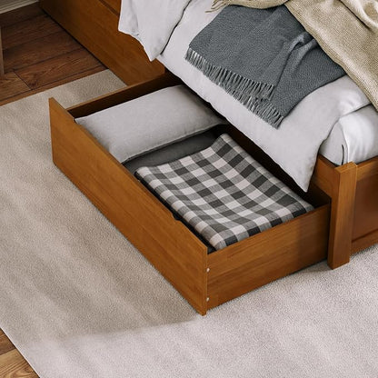 AFI Queen/King/Twin XL Under Bed Storage Drawers (Set of 2), Light Toffee