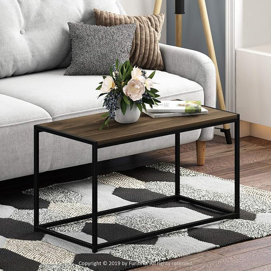 FURINNO Camnus Modern Living Coffee Table, Columbia Walnut