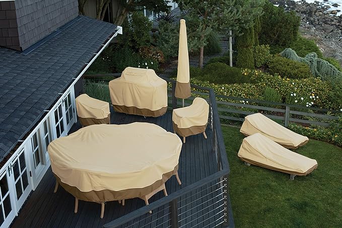 Classic Accessories Veranda Water-Resistant 56 Inch Round Fire Pit Table Cover, Outdoor Firepit Cover