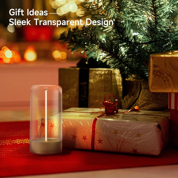 AUGE LIGHT Mini Minimalist Table Lamp Cordless Lamp Rechargeable Table Lamp Portable Nightstand Lamps Desk Lamps for Home Office Unique Ambient Light Mood Lighting for Desk Decor Beside (Golden)