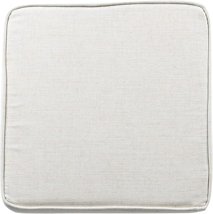 Homepop Home Decor | K7342-F2067 | Classic Square Storage Ottoman with Lift Off Lid | Ottoman with Storage for Living Room & Bedroom, Cream Woven